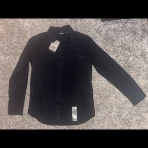 Black Vans Button-Down Boys Shirt NWT
